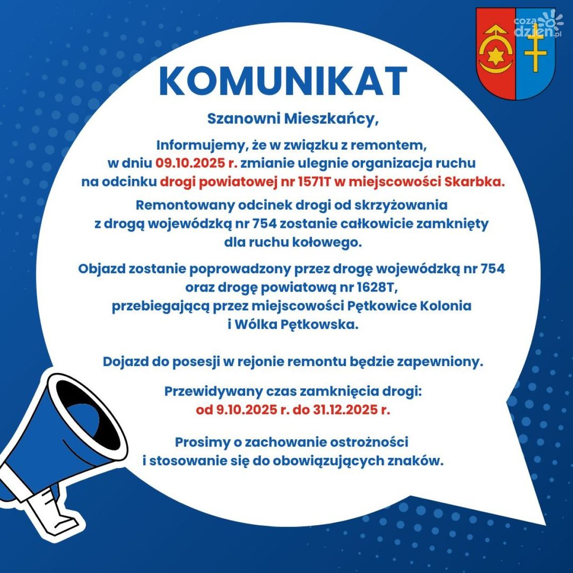 W gminie Bałtów zmiany w organizacji ruchu z powodu remontu odcinka drogi powiatowej W gminie Bałtów zmiany w organizacji ruchu z powodu remontu odcinka drogi powiatowej