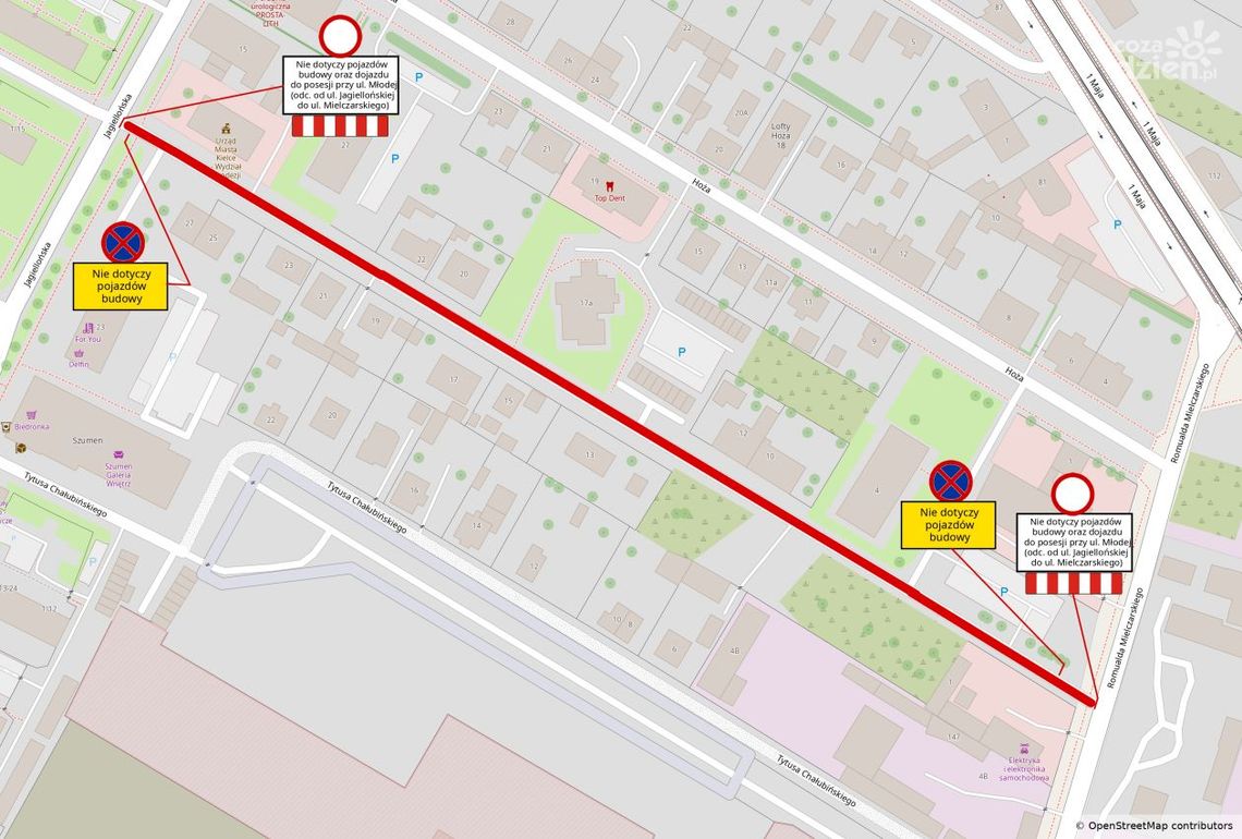 W Kielcach ruszył remont ulicy Młodej. Zmieniła się organizacja ruchu W Kielcach ruszył remont ulicy Młodej. Zmieniła się organizacja ruchu