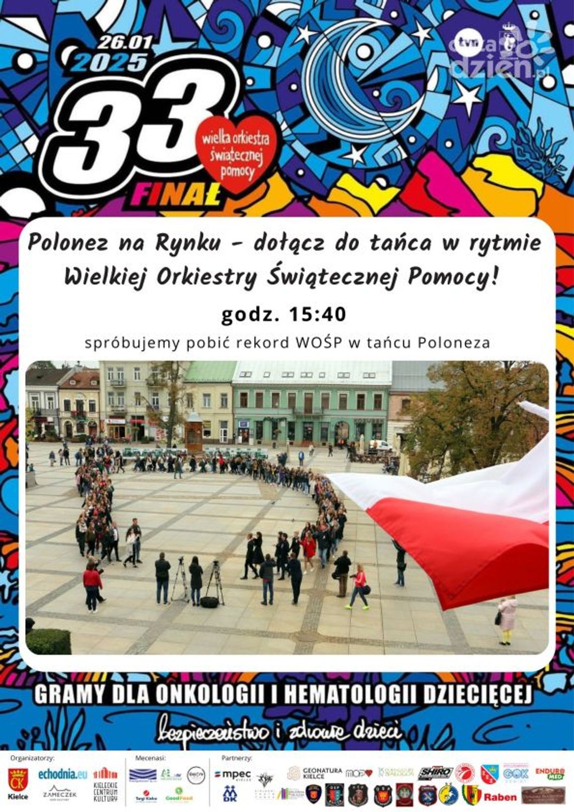 W Kielcach spróbujemy pobić rekord WOŚP w tańcu poloneza!