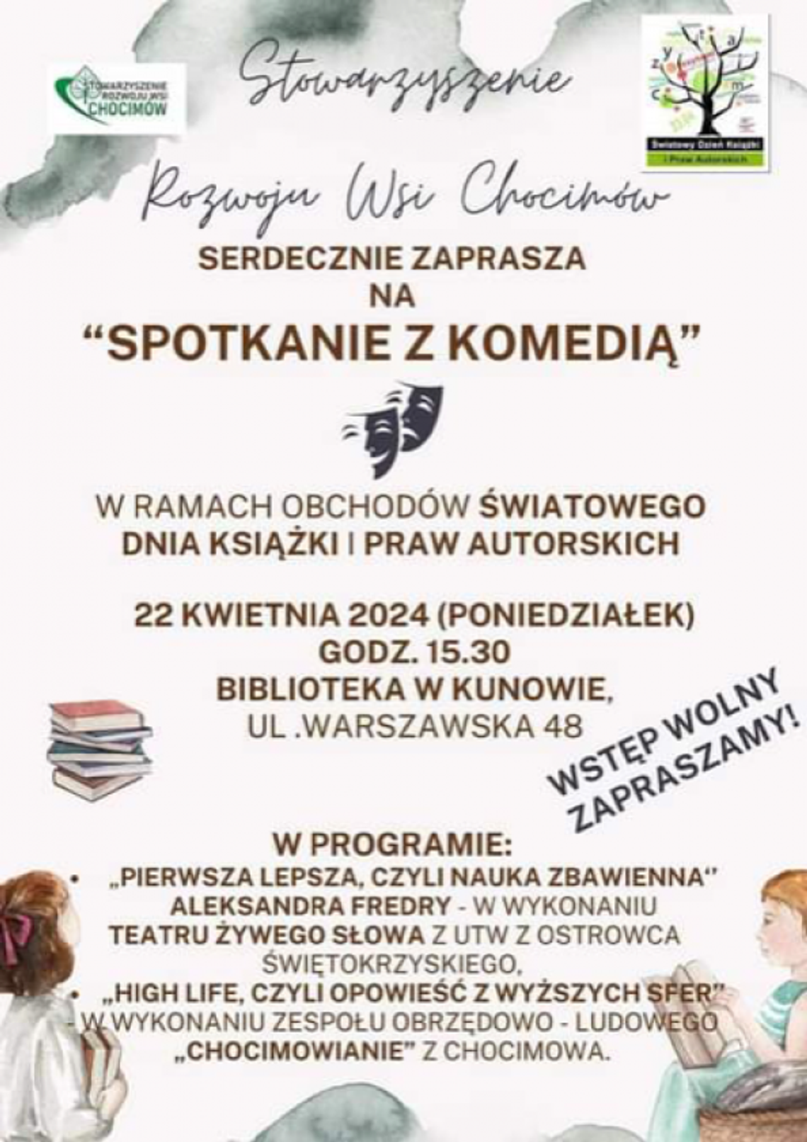 W Kunowie pięknym słowem podkreślą Światowy Dzień Książki W Kunowie pięknym słowem podkreślą Światowy Dzień Książki