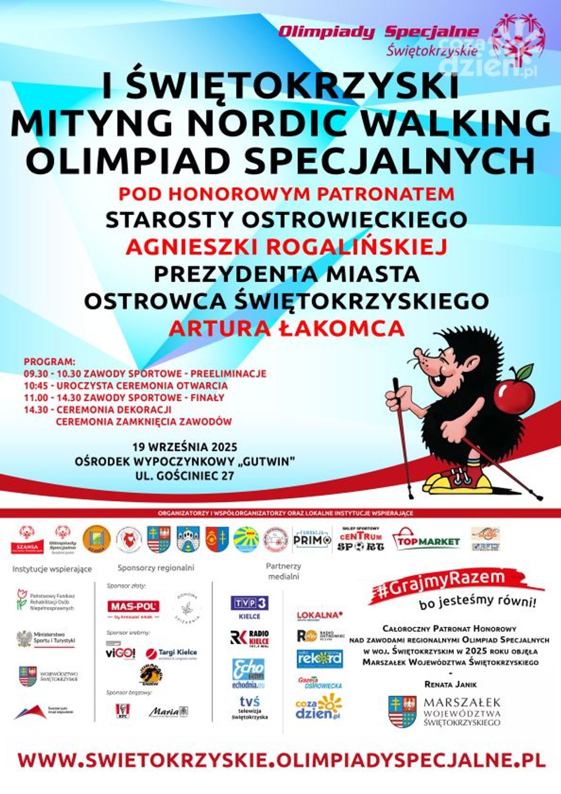 W piątek Świętokrzyski Mityng Nordic Walking Olimpiad Specjalnych W piątek Świętokrzyski Mityng Nordic Walking Olimpiad Specjalnych