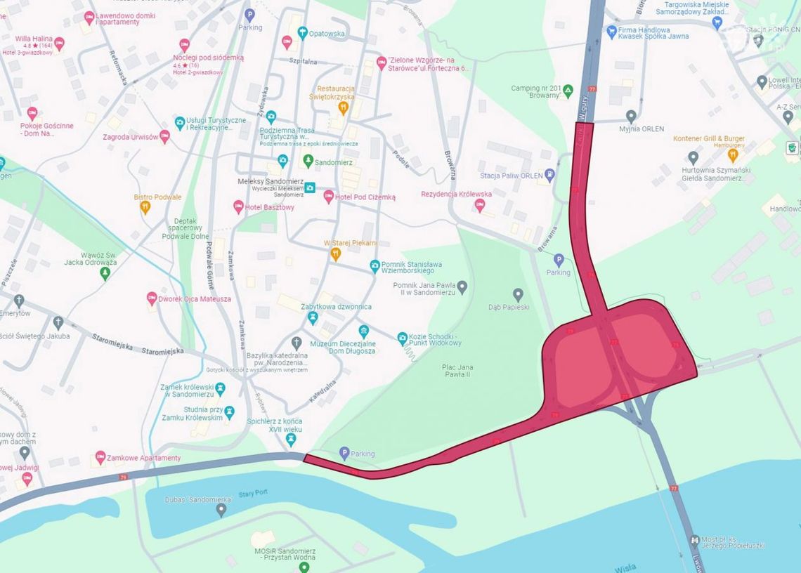 W Sandomierzu utrudnienia z powodu blokad rolniczych W Sandomierzu utrudnienia z powodu blokad rolniczych