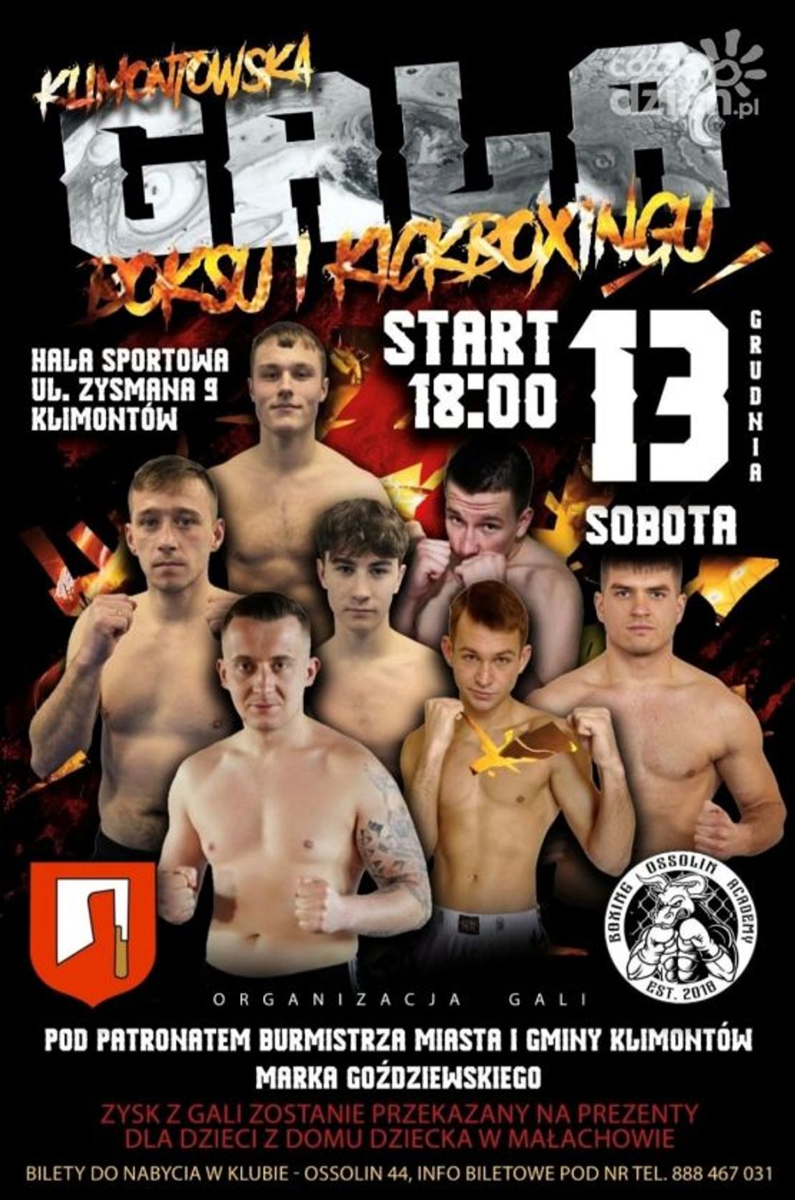 W sobotę Klimontowska Gala Boksu i Kickboxingu
W sobotę Klimontowska Gala Boksu i Kickboxingu
