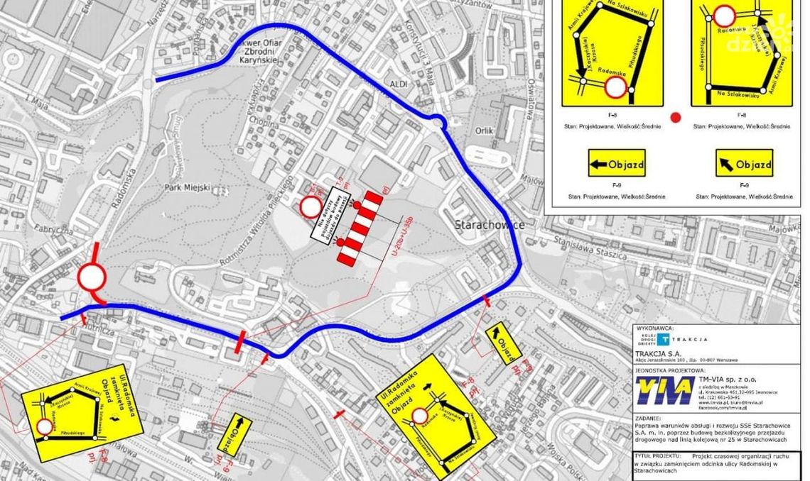 W Starachowicach na jeden dzień zamknięty fragment ulicy Radomskiej W Starachowicach na jeden dzień zamknięty fragment ulicy Radomskiej