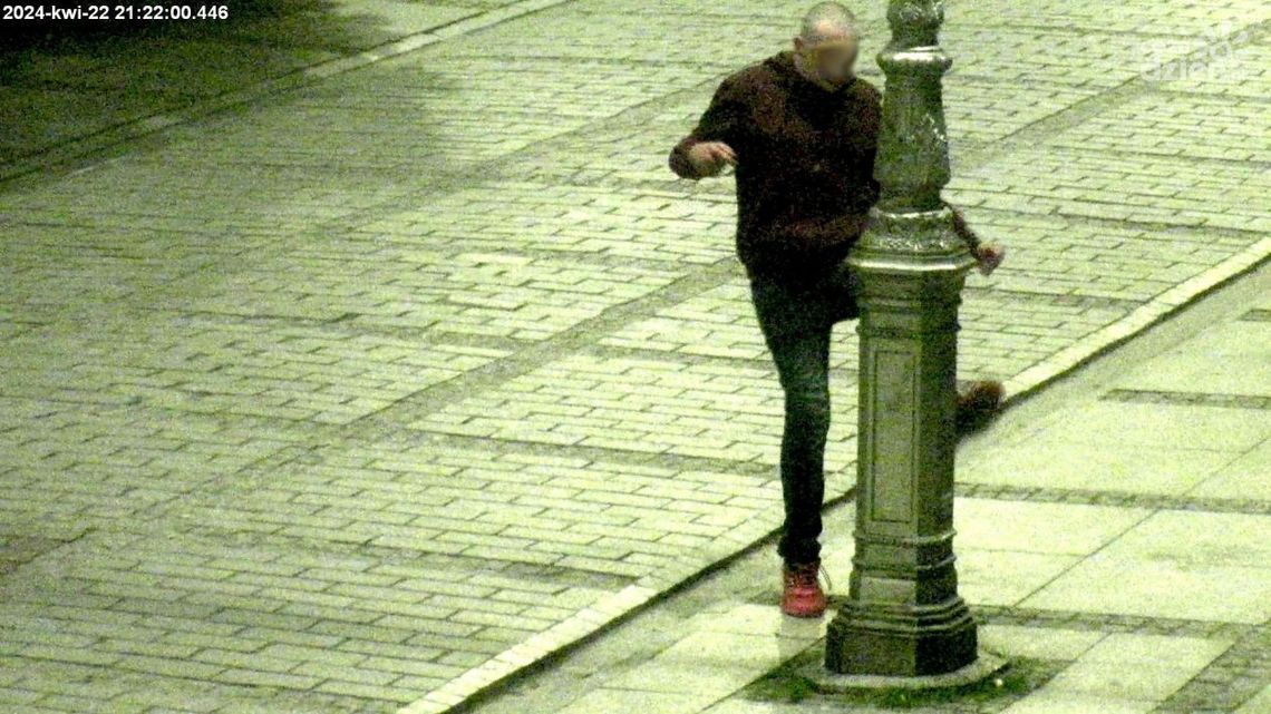 Wandal niszczył centrum Kielc Wandal niszczył centrum Kielc