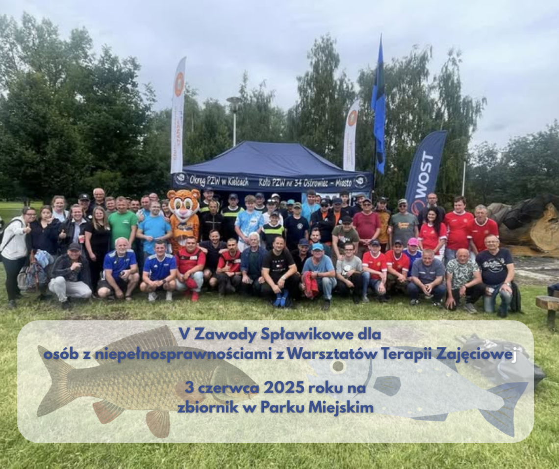 We wtorek w Ostrowcu odbędą się jubileuszowe zawody wędkarskie dla osób z niepełnosprawnościami z  WTZ Szansa 