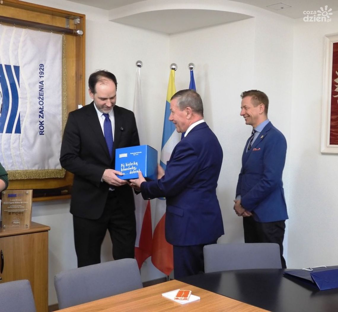 Wiceminister Ignacy Niemczycki z wizytą w Wodociągach Kieleckich