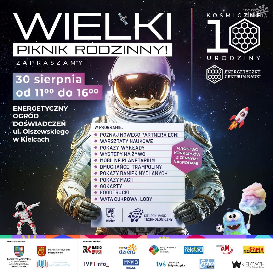 Wielki Piknik Rodzinny – „Kosmiczne” 10. urodziny Energetycznego Centrum Nauki Wielki Piknik Rodzinny – „Kosmiczne” 10. urodziny Energetycznego Centrum Nauki