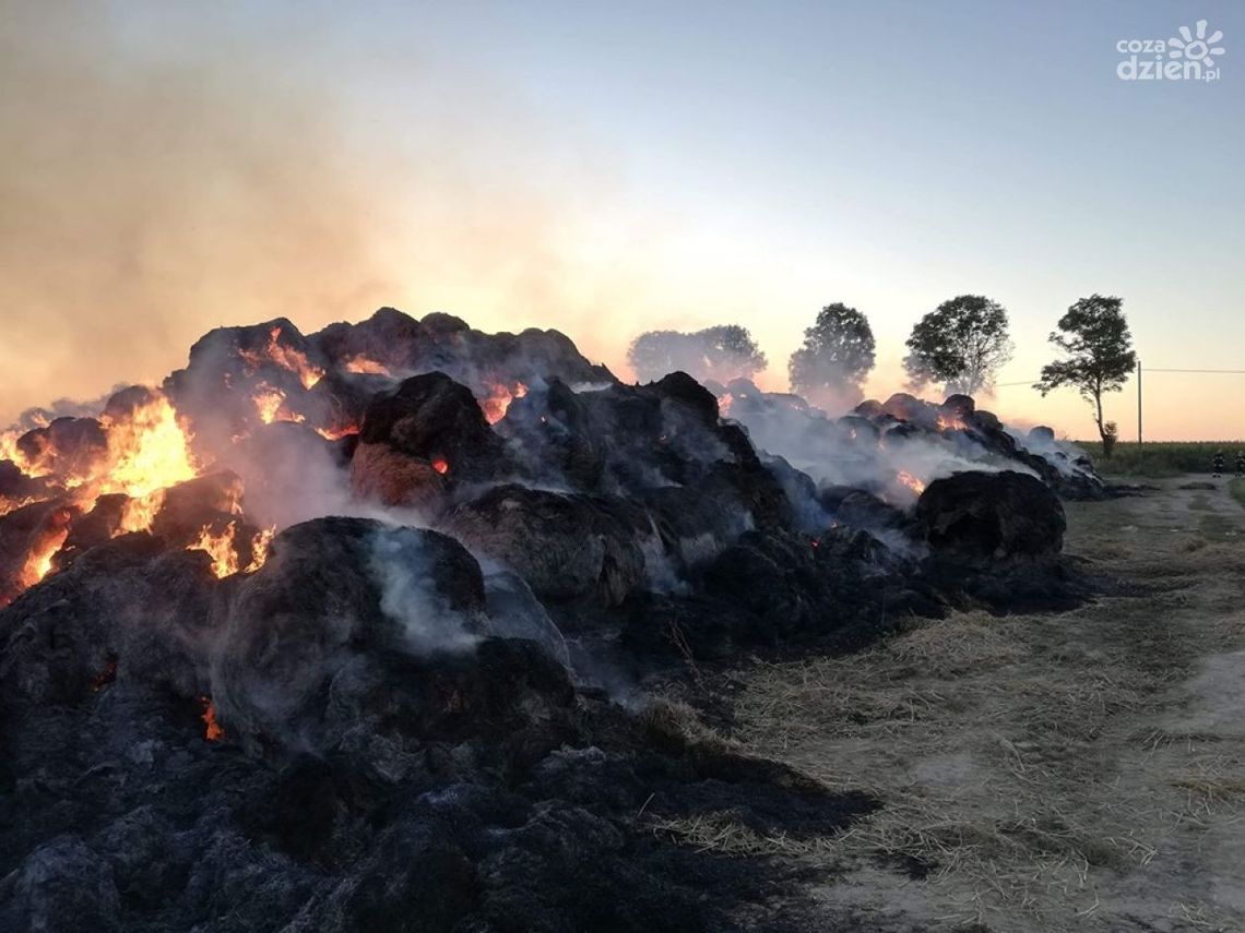 Wielki pożar słomy w Przeuszynie