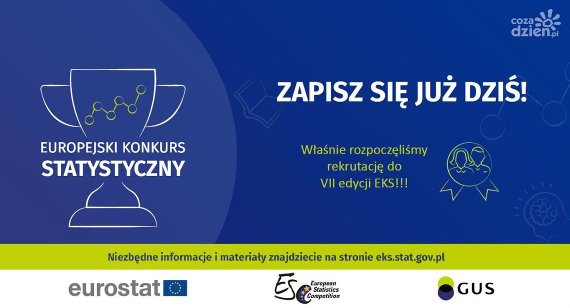Właśnie ruszyła rekrutacja do VII edycji Europejskiego Konkursu Statystycznego Właśnie ruszyła rekrutacja do VII edycji Europejskiego Konkursu Statystycznego
