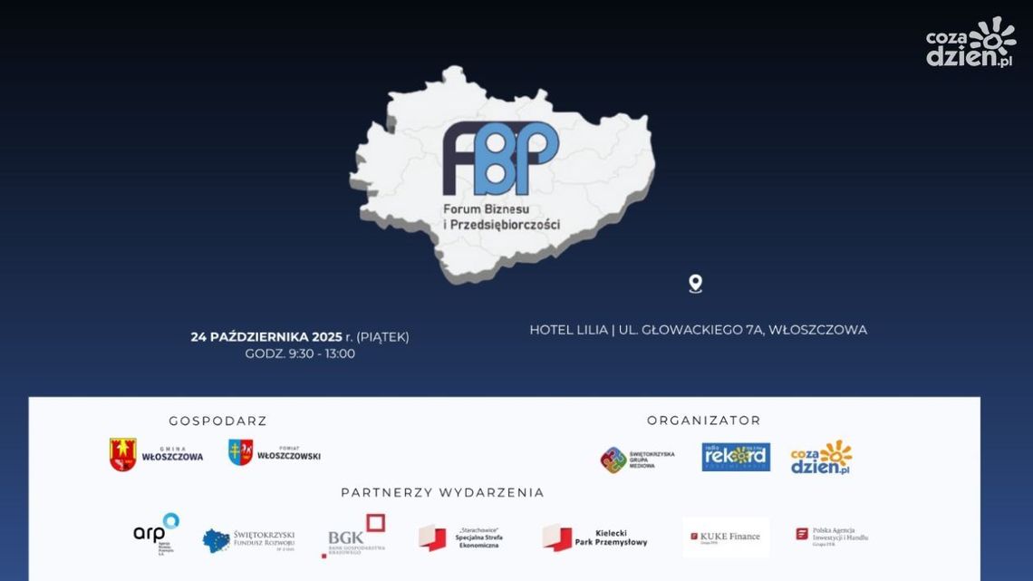 Włoszczowa 2025: Forum Biznesu i Przedsiębiorczości już 24 października Włoszczowa 2025: Forum Biznesu i Przedsiębiorczości już 24 października