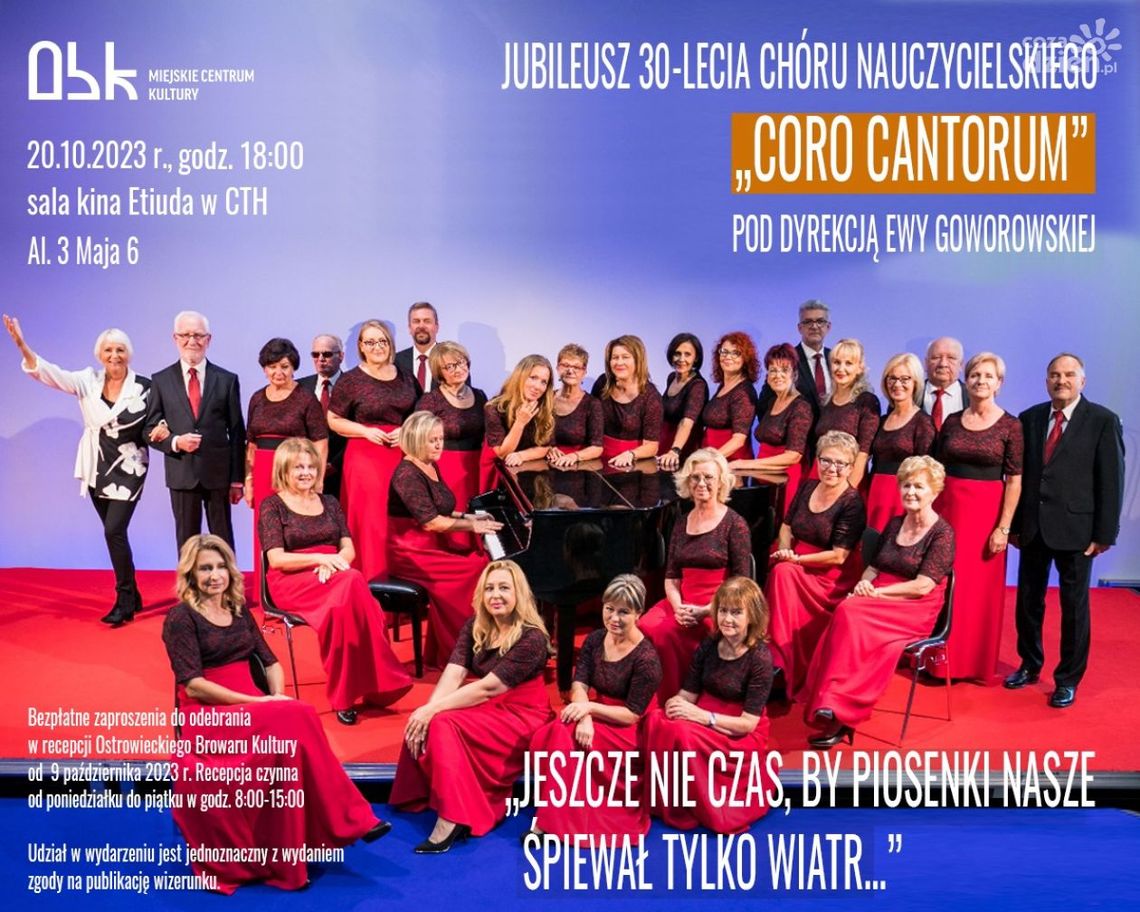 Wyjątkowy koncert na 30-lecie Chóru Coro Cantorum Wyjątkowy koncert na 30-lecie Chóru Coro Cantorum