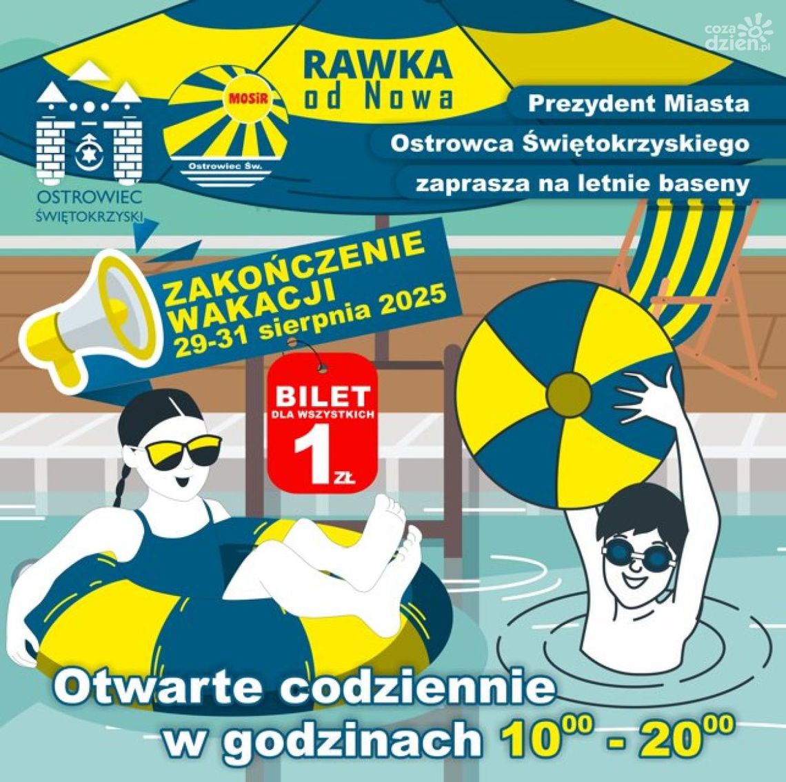 Wypoczynek na ostrowieckiej "Rawce" tylko za złotówkę Wypoczynek na ostrowieckiej "Rawce" tylko za złotówkę