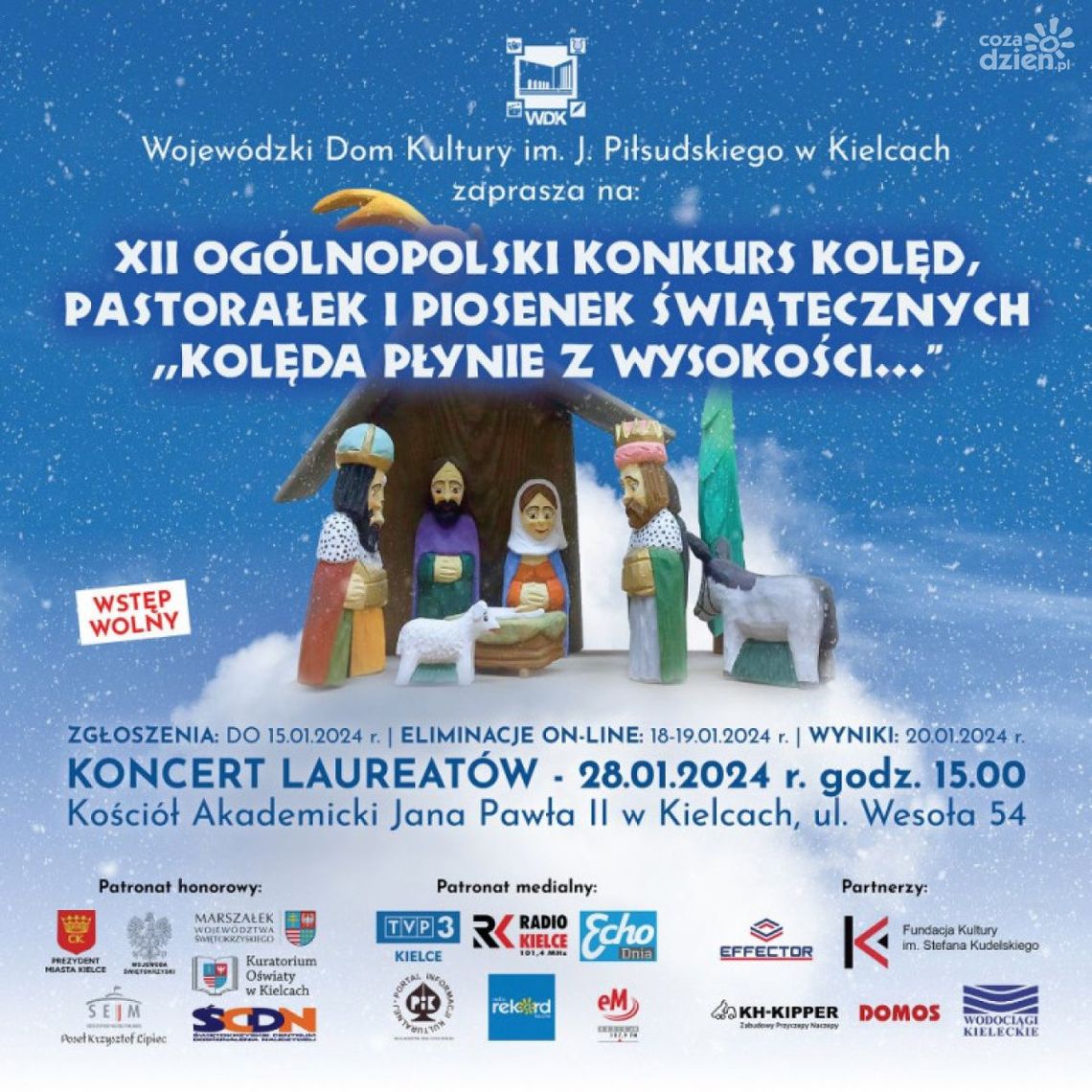 XII Ogólnopolski Konkurs Kolęd, Pastorałek i Piosenek Świątecznych " Kolęda płynie z wysokości"