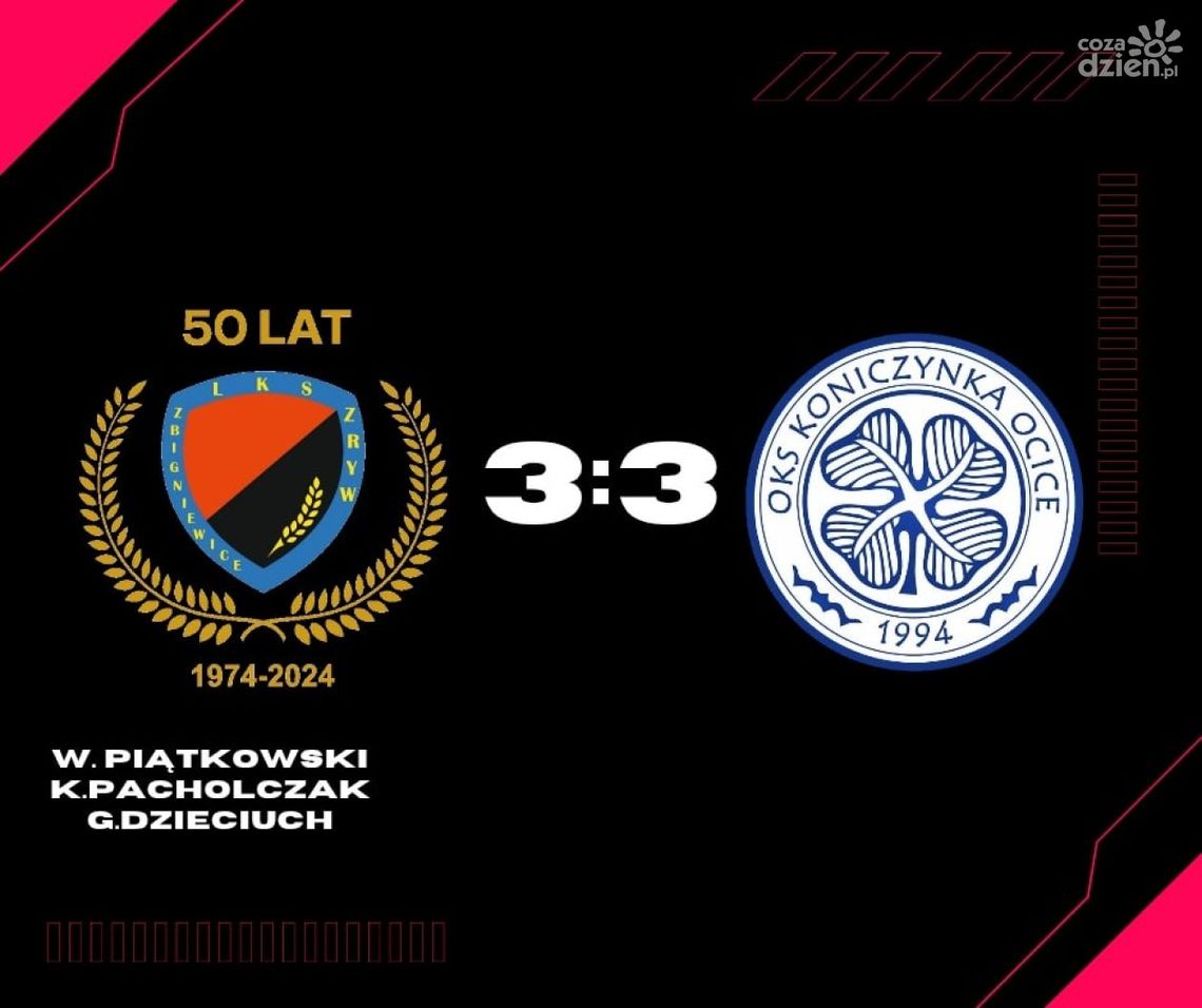 Z 0:3 na 3:3 - pokaz charakteru Zrywu Zbigniewice Z 0:3 na 3:3 - pokaz charakteru Zrywu Zbigniewice