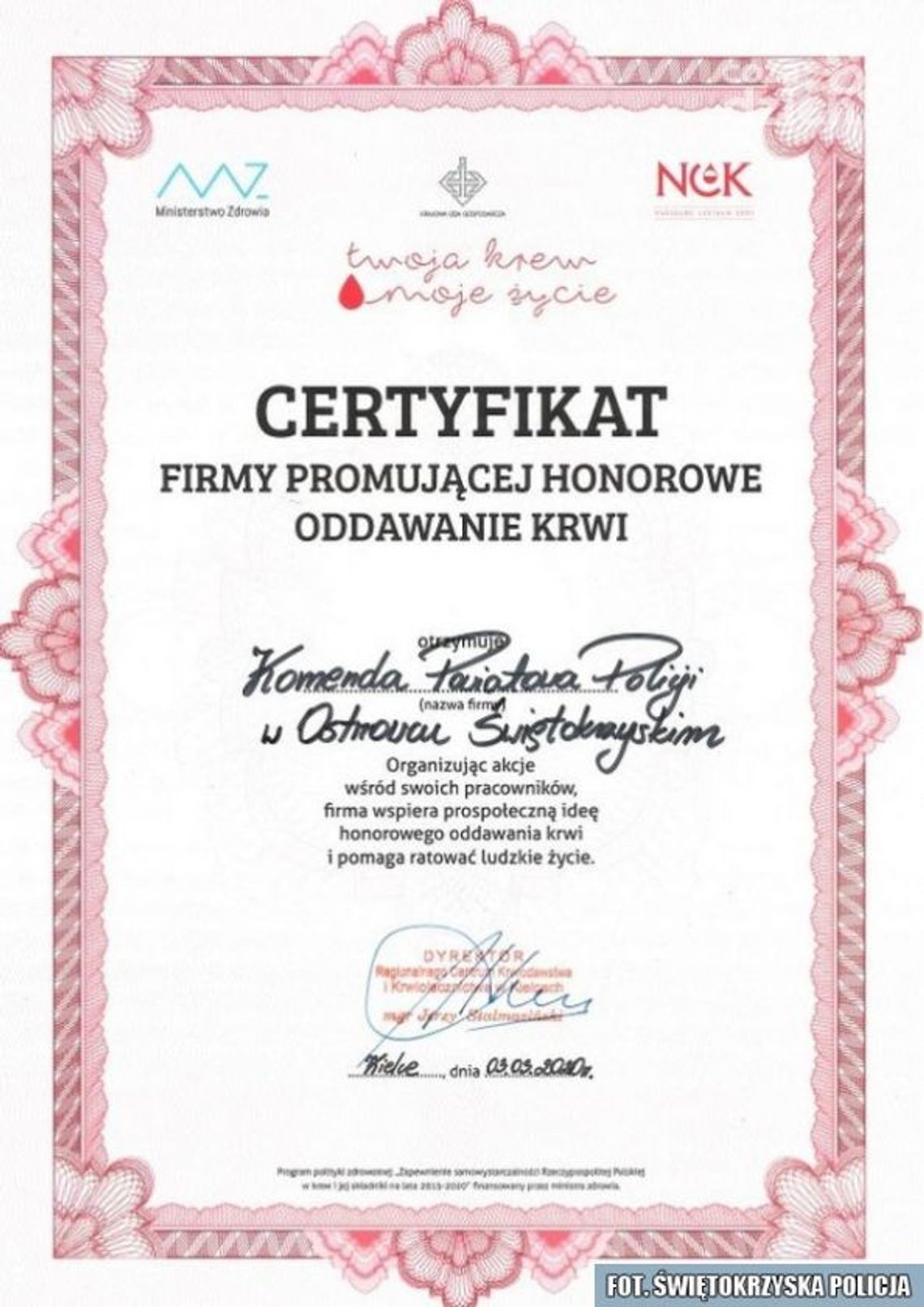 Z dumą oddają krew. Mundurowi chętnie dzielą się płynem życia