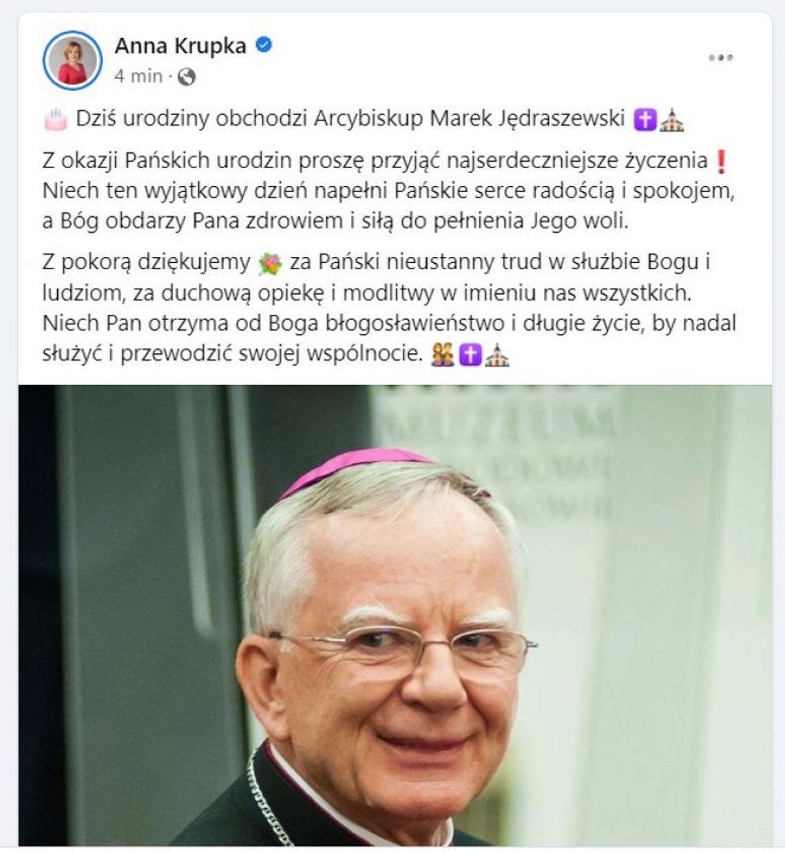 Z życzeniami dla Pana Biskupa