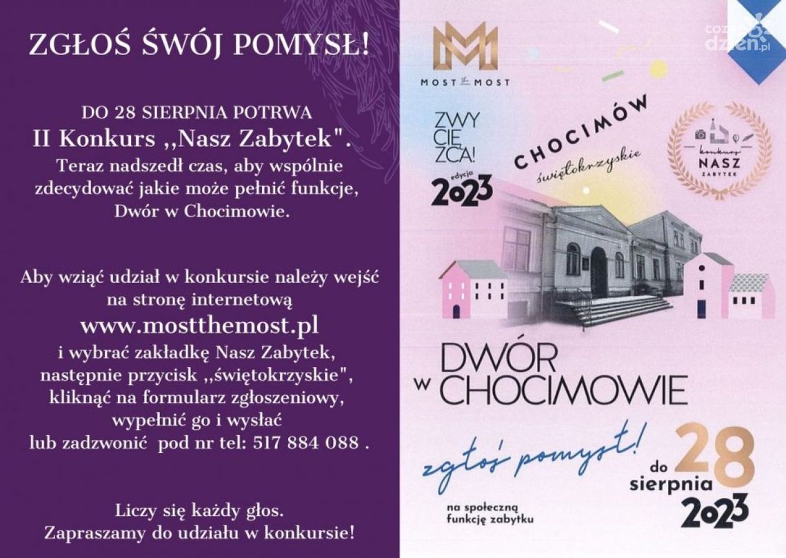 Zabytkowy dworek w Chocimowie będzie dla mieszkańców Zabytkowy dworek w Chocimowie będzie dla mieszkańców