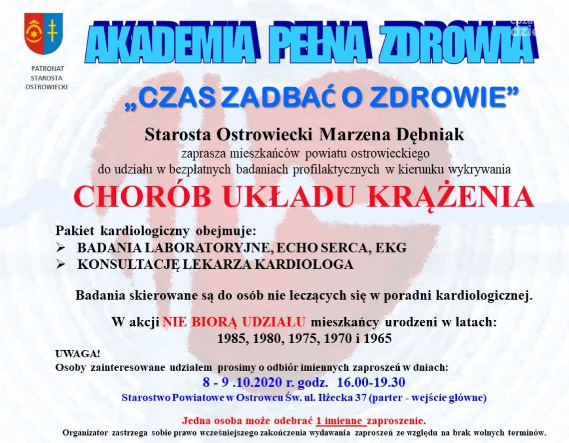 Zadbaj o swoje serce i zapisz się na bezpłatne badania Zadbaj o swoje serce i zapisz się na bezpłatne badania