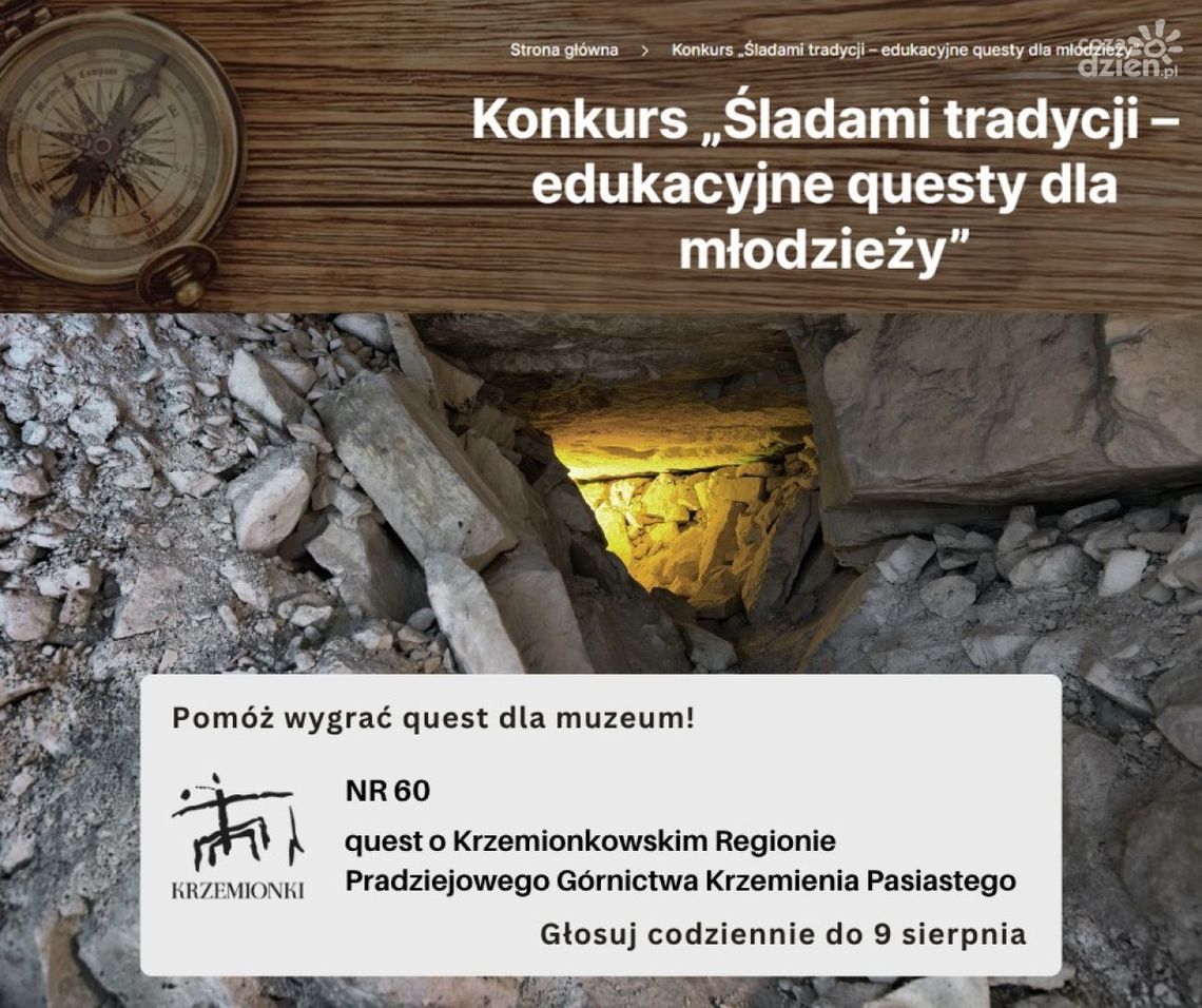 Zagłosuj na quest dla muzeum na Krzemionkach i Rudzkiego Parku Kulturowego