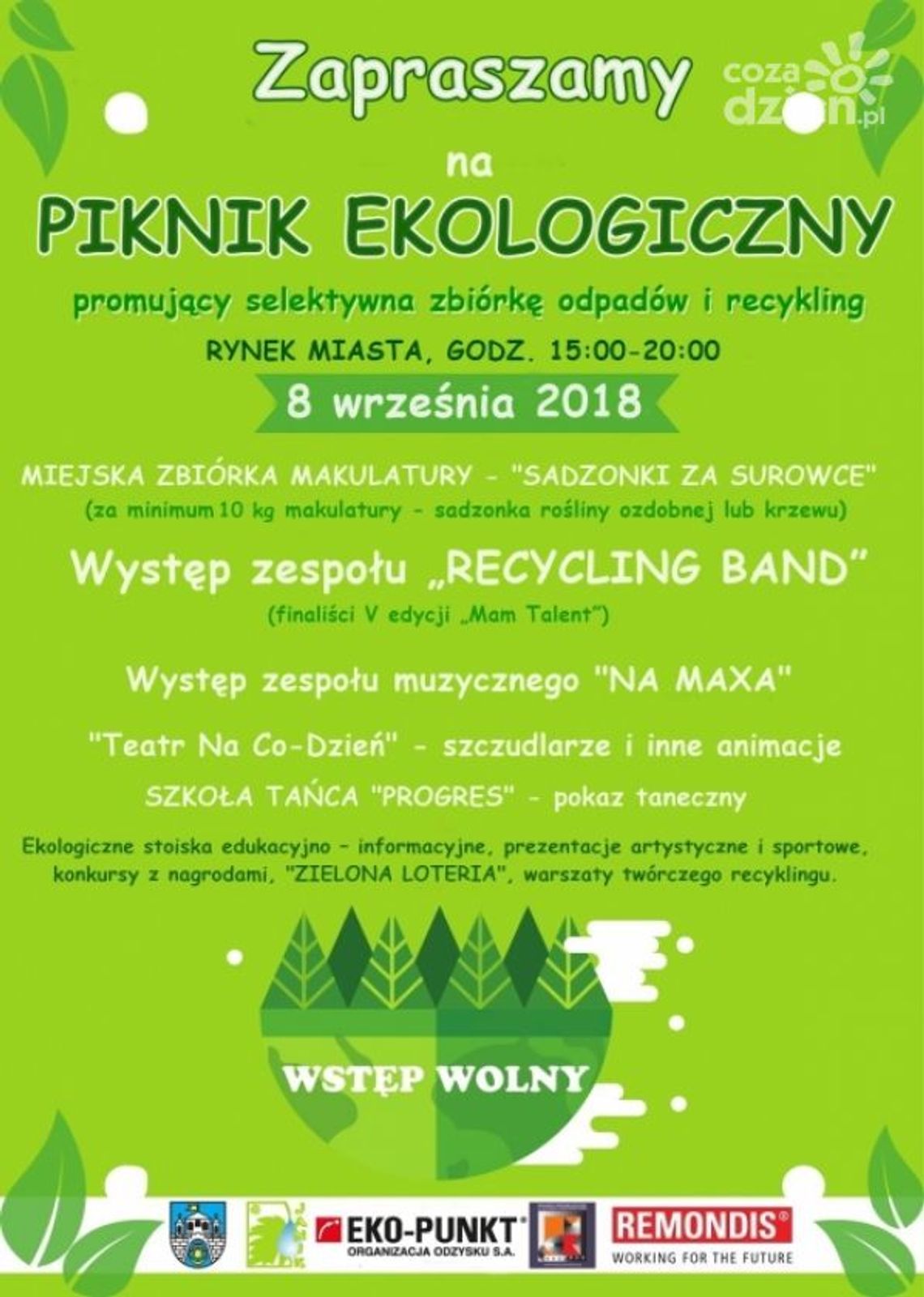 Zapowiada się fajny EKO-PIKNIK w sobotę Zapowiada się fajny EKO-PIKNIK w sobotę