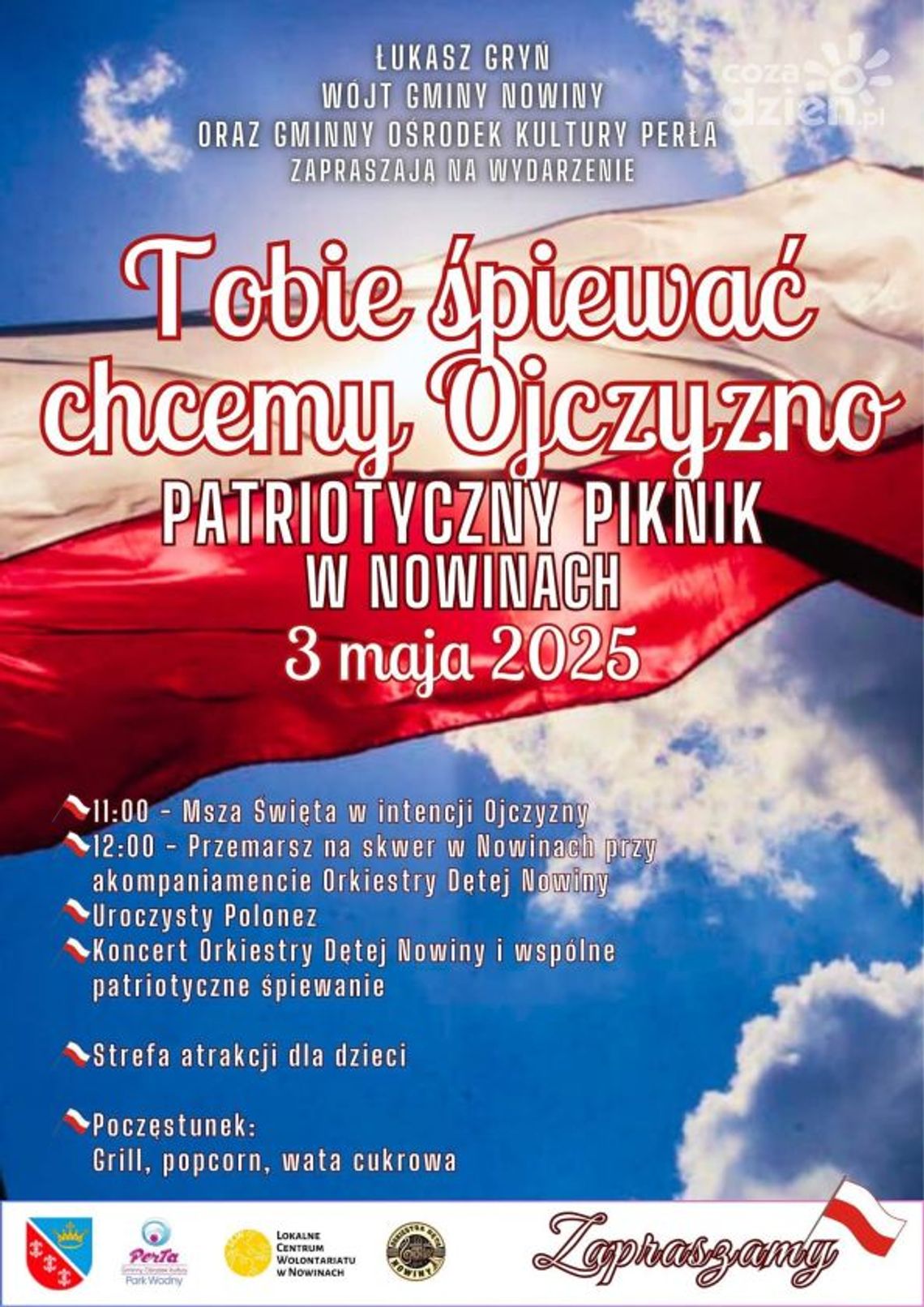Zapraszamy na Patriotyczny Piknik w Nowinach