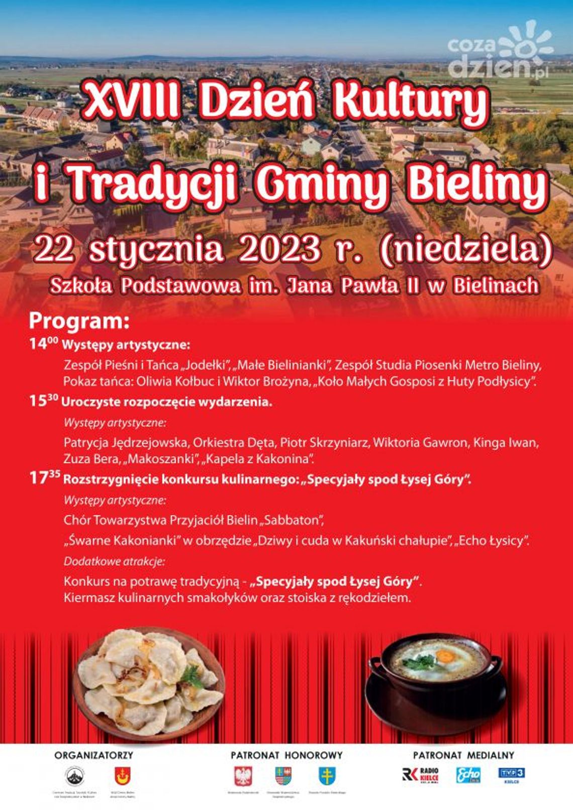 Zapraszamy na XVIII Dzień Kultury i Tradycji Gminy Bieliny