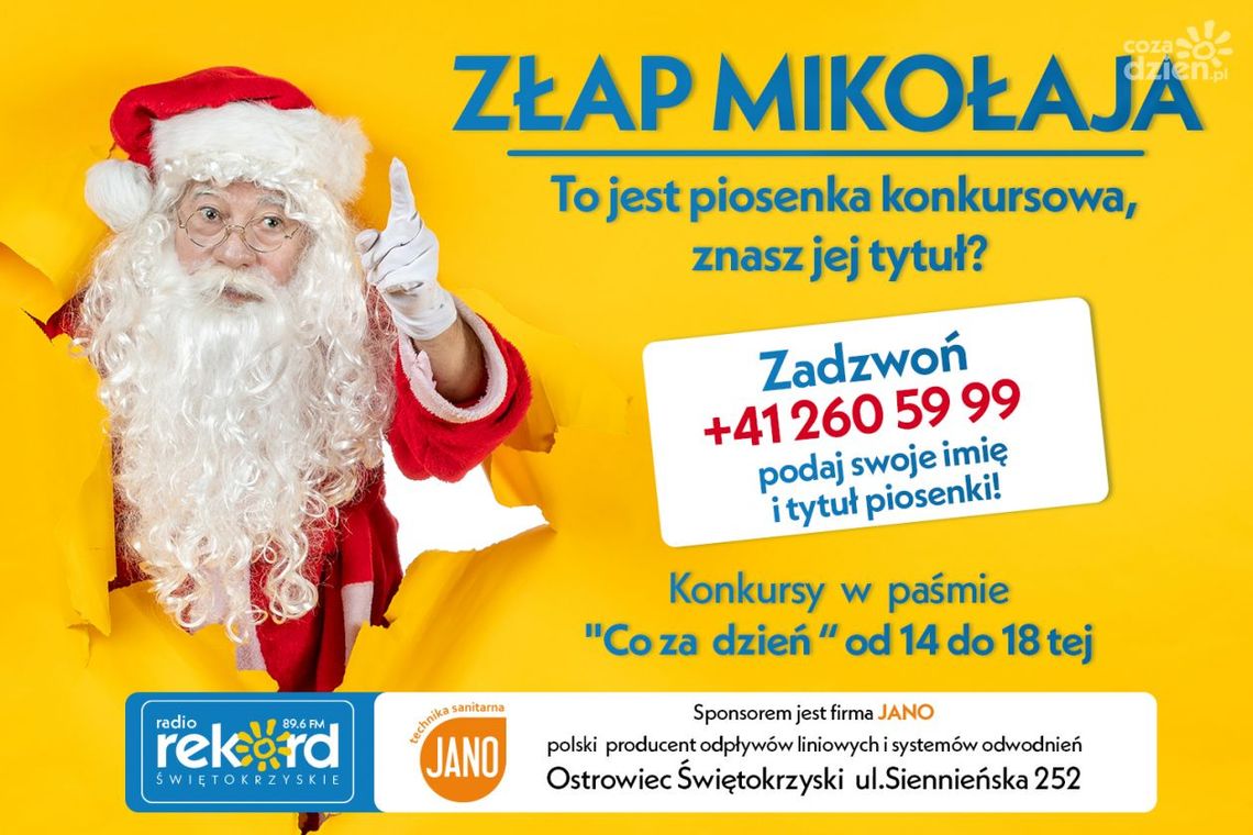 ZŁAP MIKOŁAJA - Konkurs w Radio Rekord Świętokrzyskie 89,6 FM