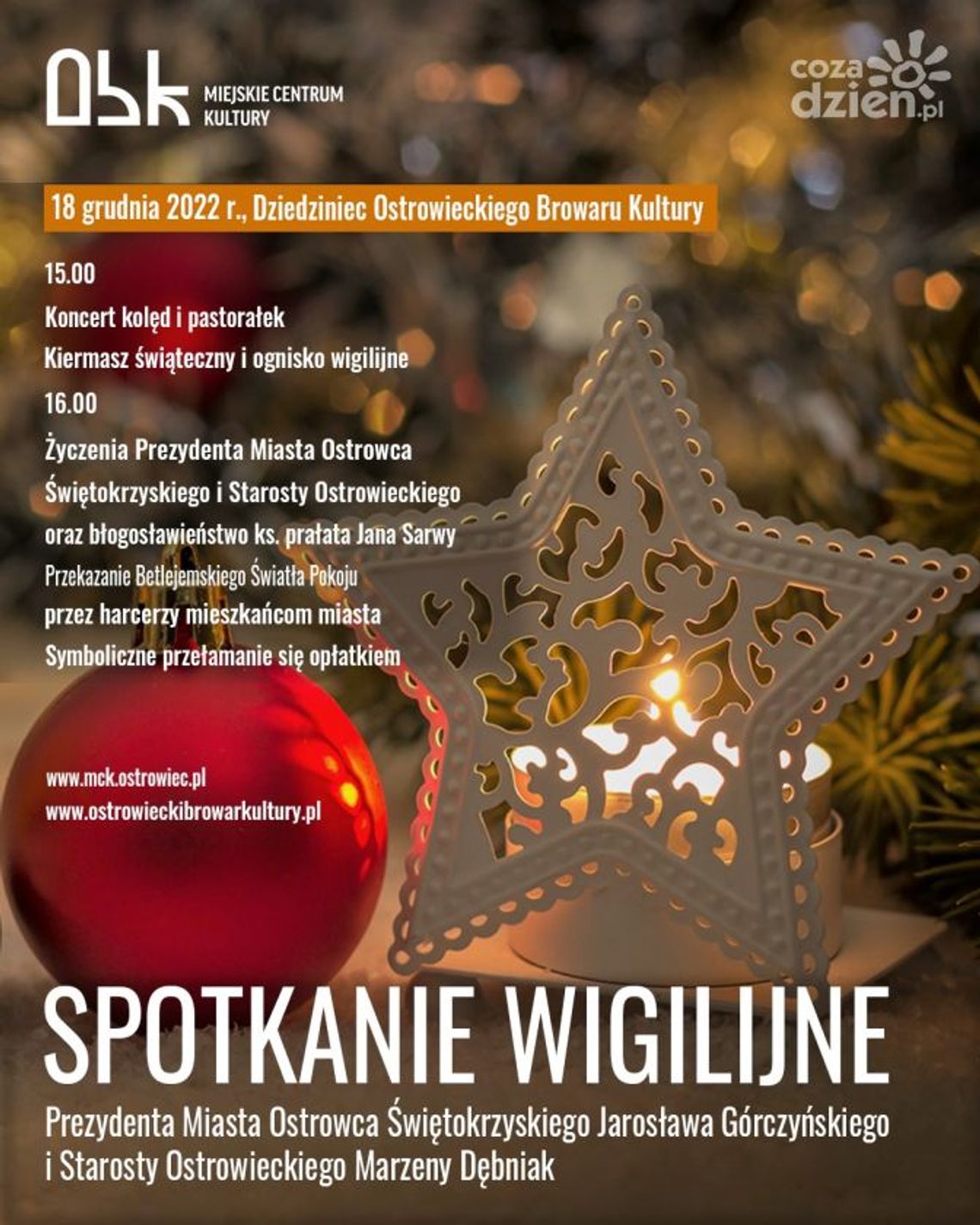 Zmiana miejsca świątecznego spotkania Zmiana miejsca świątecznego spotkania