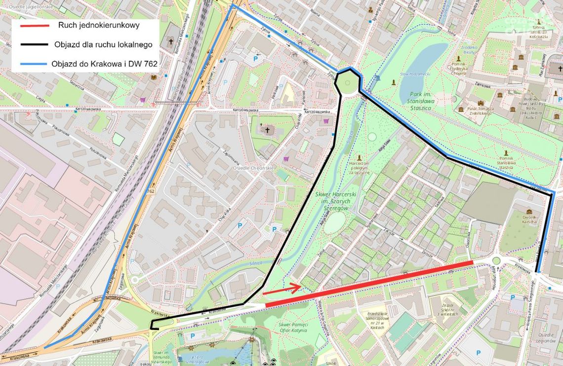 Zmiany w organizacji ruchu w Kielcach Zmiany w organizacji ruchu w Kielcach