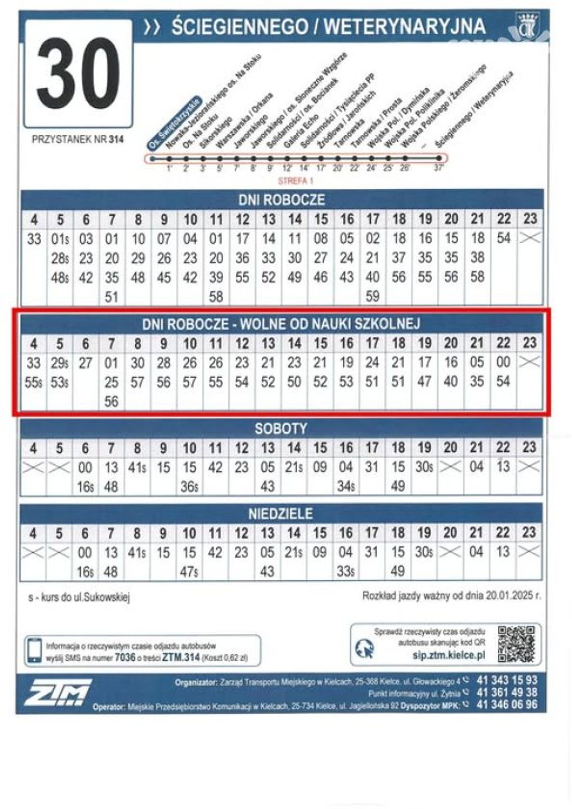 Zmieniają się rozkłady jazdy. Dochodzi nowa rubryka z godzinami odjazdów