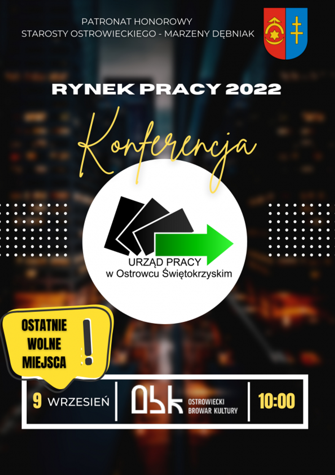 Zostało jeszcze kilka miejsc! PUP zaprasza na konferencję 