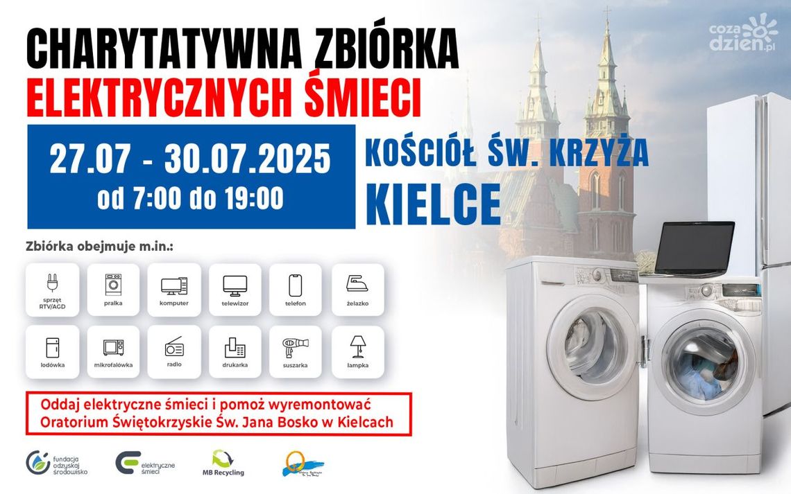 Zrób porządek i pomóż w remoncie Oratorium! Zbiórka elektrycznych śmieci w Kielcach Zrób porządek i pomóż w remoncie Oratorium! Zbiórka elektrycznych śmieci w Kielcach