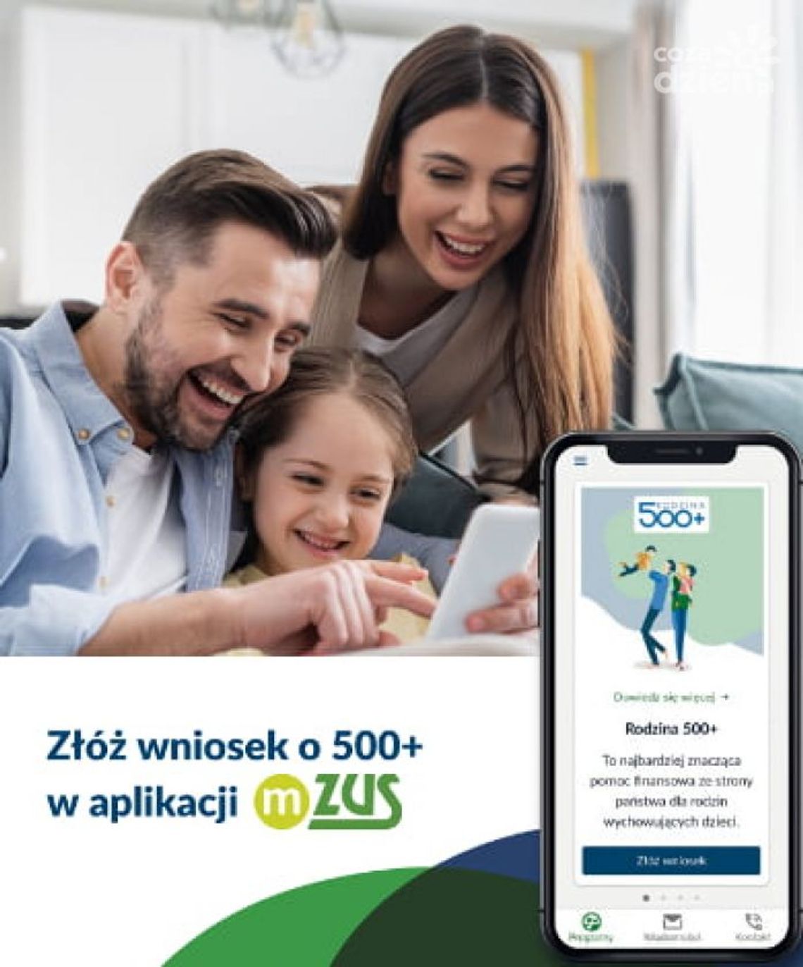 ZUS zachęca do wnioskowania o 500 plus przez mZUS ZUS zachęca do wnioskowania o 500 plus przez mZUS
