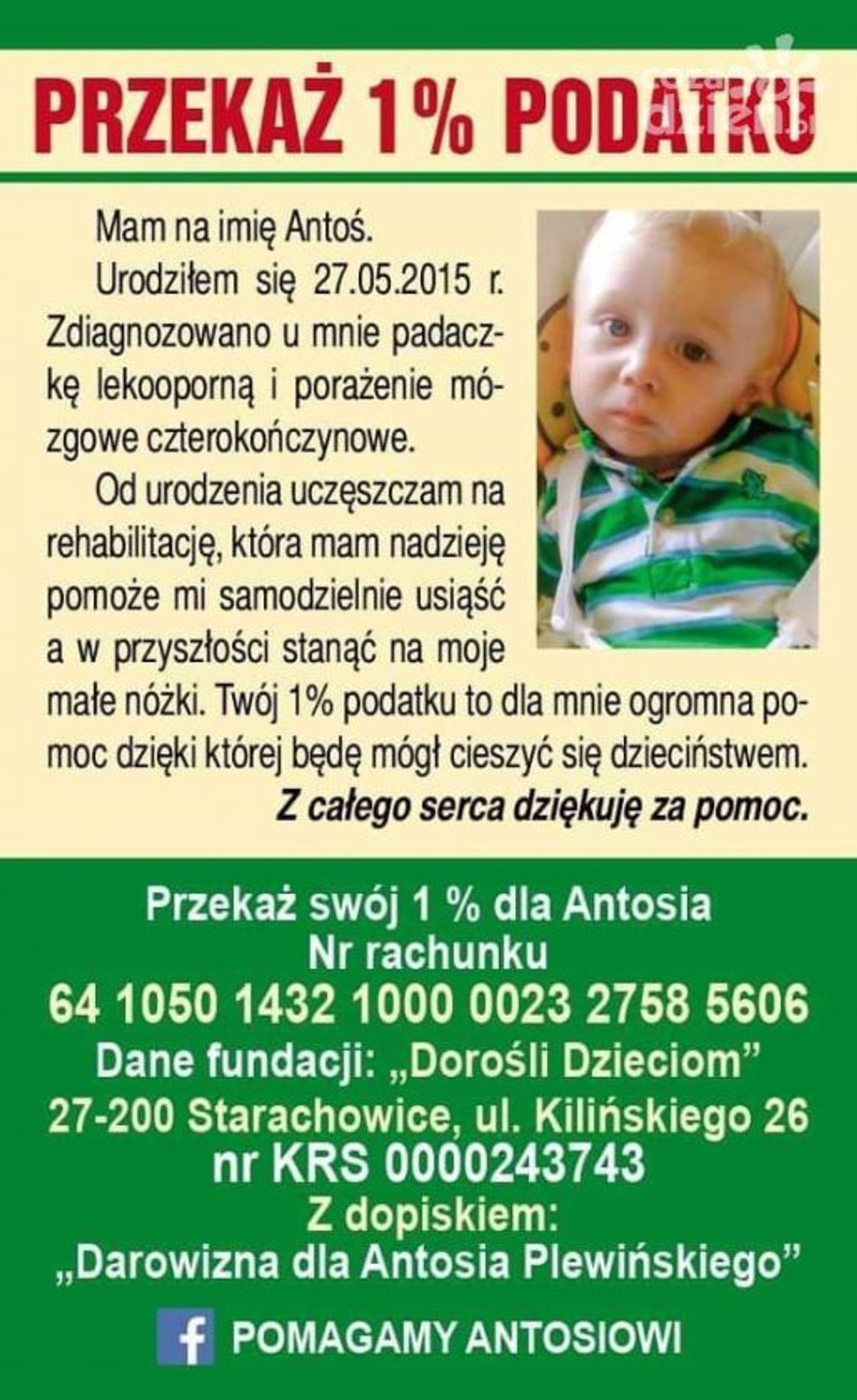 Zuzanna Plewińska: Antoś postawił pierwsze kroki Zuzanna Plewińska: Antoś postawił pierwsze kroki