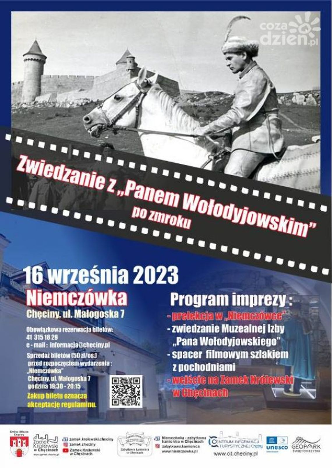 Zwiedzanie Chęcin z Panem Wołodyjowskim Zwiedzanie Chęcin z Panem Wołodyjowskim