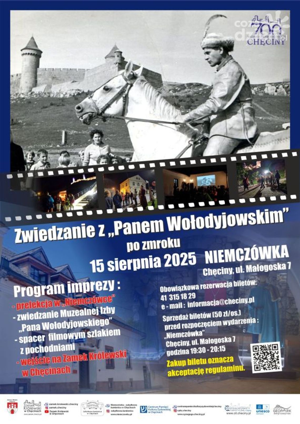 Zwiedzanie z Panem Wołodyjowskim po zmroku już jutro w Chęcinach Zwiedzanie z Panem Wołodyjowskim po zmroku już jutro w Chęcinach