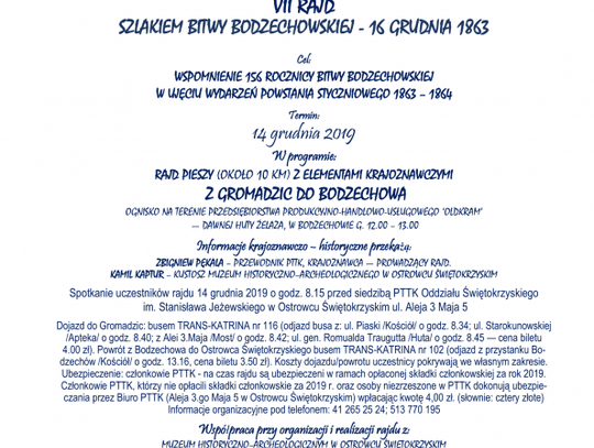 Weekendowy rozkład jazdy