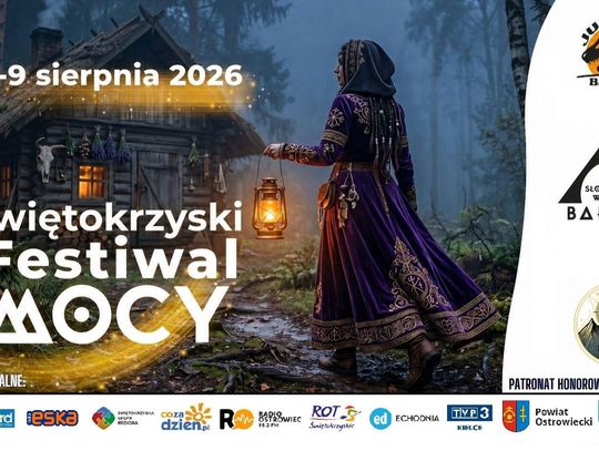 Świętokrzyski Festiwal Mocy 2026 odbędzie się od 7 do 9 sierpnia na terenie JuraParku Bałtów. Program obejmuje koncerty, warsztaty, wydarzenia rodzinne i strefy relaksu.