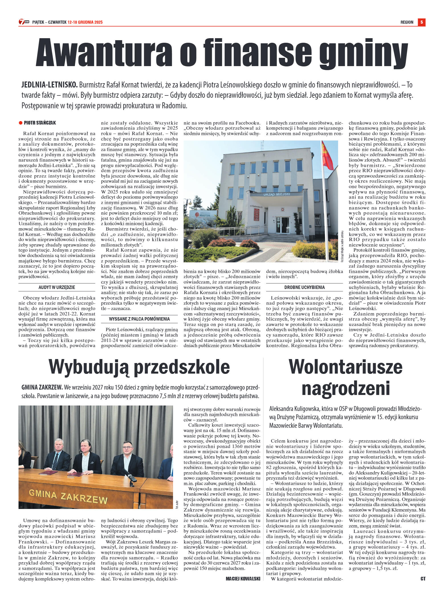 Tygodnik "7 Dni" nr 973 z dn. 12.12.2025 r. - strona 5